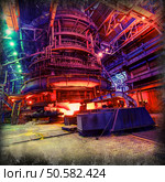 metallurgical blast furnaces,  iron production. Стоковое фото, агентство Ingram Publishing / Фотобанк Лори