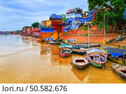 Varanasi on river Ganges, India. Стоковое фото, агентство Ingram Publishing / Фотобанк Лори
