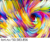 Color Swirl series. Artistic abstraction composed of pattern of swirling color strands on the subject of creativity, imagination and art. Стоковое фото, агентство Ingram Publishing / Фотобанк Лори