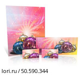 Ilustracion 3d de una tarjeta de Navidad, Стоковое фото, агентство Ingram Publishing / Фотобанк Лори