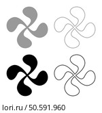Basque Cross Lauburu Lauborou Eusko set icon grey black color vector illustration image simple solid fill outline contour line thin flat style. Basque Cross Lauburu Lauborou Eusko set icon grey black color vector illustration image solid fill outline contour line thin flat style. Стоковая иллюстрация, агентство Ingram Publishing / Фотобанк Лори