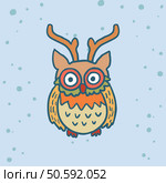 retro owl character. Стоковая иллюстрация, агентство Ingram Publishing / Фотобанк Лори