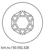 Octagedron icosahedron sacred geometry symbol icon in circle round black color vector illustration image outline contour line thin style simple. Octagedron icosahedron sacred geometry symbol icon in circle round black color vector illustration image outline contour line thin style. Стоковая иллюстрация, агентство Ingram Publishing / Фотобанк Лори