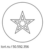Pentagram Neo paganism sign five pointed star icon in circle round black color vector illustration image outline contour line thin style simple. Pentagram Neo paganism sign five pointed star icon in circle round black color vector illustration image outline contour line thin style. Стоковая иллюстрация, агентство Ingram Publishing / Фотобанк Лори