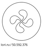 Basque Cross Lauburu Lauborou Eusko icon in circle round black color vector illustration image outline contour line thin style simple. Basque Cross Lauburu Lauborou Eusko icon in circle round black color vector illustration image outline contour line thin style. Стоковая иллюстрация, агентство Ingram Publishing / Фотобанк Лори