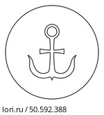 Cross anchor Crusher-Yagir icon in circle round black color vector illustration image outline contour line thin style simple. Cross anchor Crusher-Yagir icon in circle round black color vector illustration image outline contour line thin style. Стоковая иллюстрация, агентство Ingram Publishing / Фотобанк Лори