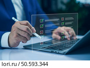 Assessment-form-DMS-Document-management-questionnaire-productivity. Стоковое фото, агентство Ingram Publishing / Фотобанк Лори