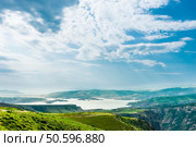 Magnificent view of the Chirkey reservoir in the mountains of the North Caucasus of Dagestan. Russia. Стоковое фото, фотограф Константин Лабунский / Фотобанк Лори