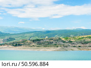 Beautiful landscape of the mountain Chirkey reservoir with azure water of the North Caucasus of Dagestan. Russia. Стоковое фото, фотограф Константин Лабунский / Фотобанк Лори
