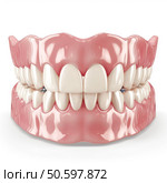 Healthy teeth and gums showing braces on white background. Стоковое AI-изображение, AI-художник Иван Рябоконь / Фотобанк Лори