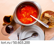 Hot Callos a la gallega stew. Стоковое фото, фотограф Яков Филимонов / Фотобанк Лори