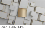 Geometric Gold and White Composition. Animation. Стоковое AI-видео, аниматор Кирилл Черезов / Фотобанк Лори