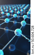 A 3D networking icon with interconnected dots forming a web, glowing blue nodes, symbolizing professional connections. Стоковое AI-видео, аниматор Sergey Grishin / Фотобанк Лори