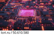 Explore the Vibrant World of Computer Circuitry With Glowing Elements and Intricate Designs. Стоковое AI-видео, аниматор Юлия Гапеенко / Фотобанк Лори