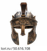 Ancient roman helmet with feathers isolated on white background. Стоковое AI-изображение, AI-художник Иван Рябоконь / Фотобанк Лори