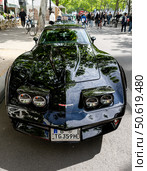 BERLIN - MAY 10, 2025: Classic American sports car Chevrolet Corvette C3, 1970s, on the street. Classic Days Berlin. Редакционное фото, фотограф Sergey Kohl / Фотобанк Лори