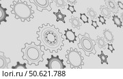 Technical drawing of gears .Rotating mechanism of round parts .Machine technology. Стоковое видео, видеограф Александр Трофимович / Фотобанк Лори