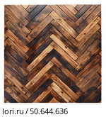 Herringbone pattern creating textured wooden wall background. Стоковое AI-изображение, AI-художник Иван Рябоконь / Фотобанк Лори
