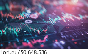 Financial Market Trends Displayed Through Vibrant Data Visualization With Graphs and Charts. Стоковое AI-видео, аниматор Юлия Гапеенко / Фотобанк Лори