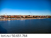 Waterfront Cityscape on a Clear Day in Helsinki, Finland With Copy Space (2024 год). Редакционное фото, фотограф Aleksandr Golubev / Фотобанк Лори