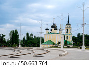 Voronezh, Russia, May 31, 2025: Assumption Admiralty Cathedral and Admiralty Square in summer. Редакционное фото, фотограф Катерина Белякина / Фотобанк Лори