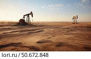 donkey oil and gas field ai generated. Стоковое AI-изображение, AI-художник Vectorwin / Фотобанк Лори