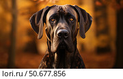 dog brown great dane ai generated. Стоковое AI-изображение, AI-художник Vectorwin / Фотобанк Лори