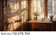 wter sun in window ai generated. Стоковое AI-изображение, AI-художник Vectorwin / Фотобанк Лори