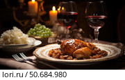 french wine and food pairing ai generated. Стоковое AI-изображение, AI-художник Vectorwin / Фотобанк Лори