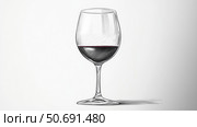 photorealistic wine glass drawing. Стоковое фото, фотограф Vectorwin / Фотобанк Лори