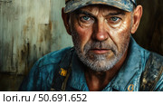 laborer blue collar. Стоковое фото, фотограф Vectorwin / Фотобанк Лори