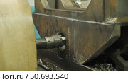 Metal processing process on a machine. Стоковое видео, видеограф Дмитрий Нечаев / Фотобанк Лори