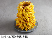 Top View of traditional Lithuanian Sakotis cake. Стоковое фото, фотограф Елена Дмитриева / Фотобанк Лори