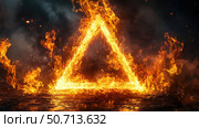 heat fire triangle. Стоковое фото, фотограф Vectorwin / Фотобанк Лори