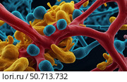 Clostridium botulinum bacteria. This is an AI generated image. Стоковое AI-изображение, AI-художник Miroslav Breber/Stocktrek Images / ТАСС / Фотобанк Лори