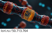 Damage tissue repair nanobots. This is an AI generated image. Стоковое AI-изображение, AI-художник Miroslav Breber/Stocktrek Images / ТАСС / Фотобанк Лори