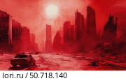 destruction red apocalypse. Стоковое фото, фотограф Vectorwin / Фотобанк Лори