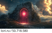 photorealistic magic door. Стоковое фото, фотограф Vectorwin / Фотобанк Лори