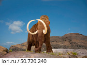 Digital illustration of a woolly mammoth, Mammuthus primigenius. Стоковое фото, фотограф David Fleetham/Stocktrek Images / ТАСС / Фотобанк Лори