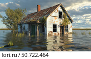 realistic flood damage house. Стоковое фото, фотограф Vectorwin / Фотобанк Лори