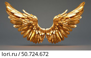 realistic gold angel wings. Стоковое фото, фотограф Vectorwin / Фотобанк Лори