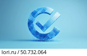 badge blue check mark. Стоковое фото, фотограф Vectorwin / Фотобанк Лори