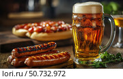 ale beer and brat. Стоковое фото, фотограф Vectorwin / Фотобанк Лори