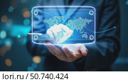 Big data, digital marketing, financial, banking and link tech concept. Global business internet connection application technology and development in digital marketing. Digital world virtual map. Стоковое AI-видео, аниматор Sergey Grishin / Фотобанк Лори