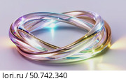 Abstract pink and gold twisted rings with sparkling lights. Modern neon vibrant cosmic energy flow. Colorful futuristic design footage. Стоковое AI-видео, аниматор Анжелика Самсонова / Фотобанк Лори