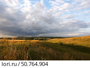 Осенний пейзаж на закате в Московской области (2010 год). Стоковое фото, фотограф Мария Деркунская / Фотобанк Лори