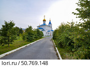 Церковь в честь святого Ильи-пророка (Ильинская церковь). Село Богандинское. Тюменская область (2018 год). Стоковое фото, фотограф Александр Тараканов / Фотобанк Лори