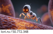Microscopic nanobot repairing human tissue. Стоковое AI-видео, аниматор Юрий Поздников / Фотобанк Лори