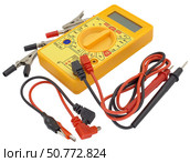 Цифровой мультиметр на белом фоне. Digital  multimeter on a white background. Стоковое фото, фотограф Татьяна Д / Фотобанк Лори