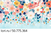 Pastel Floral Bloom: A Springtime Impressionistic Artwork. Стоковое AI-изображение, AI-художник Данила Большаков / Фотобанк Лори